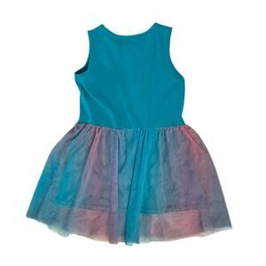 Andy & Evan Tulle Skirt Tank Dress Turquoise Pink Size 6x